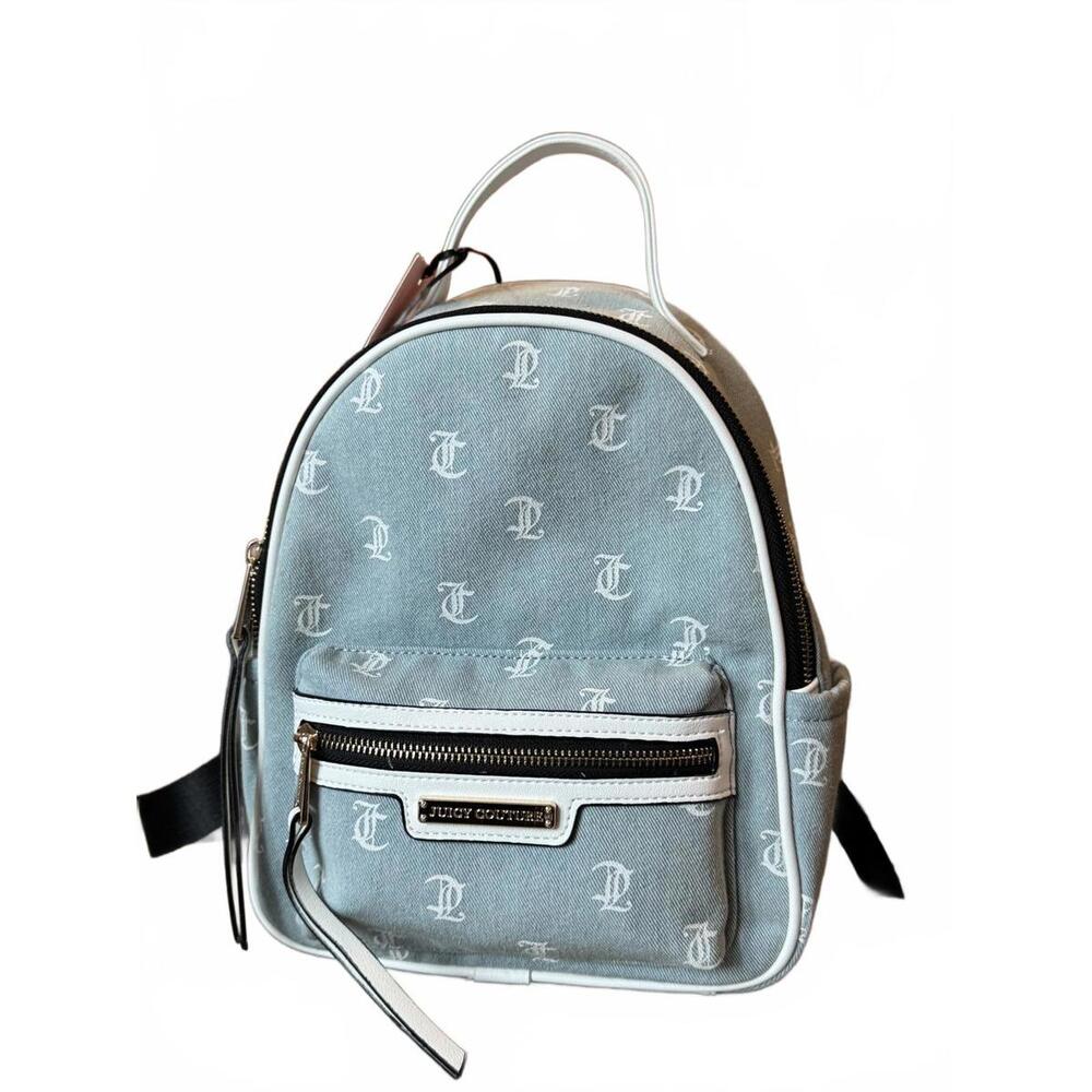 Juicy Couture Light Blue Denim Mini Backpack - Picture 2 of 6